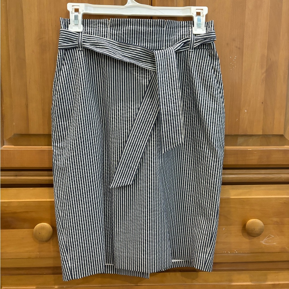 Ann Taylor Petite Striped Pencil Skirt